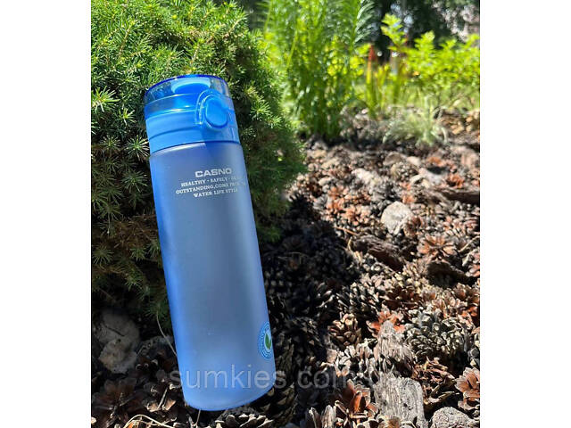 Пляшка для води CASNO 650 мл KXN-1157 Блакитна - Фото 3
