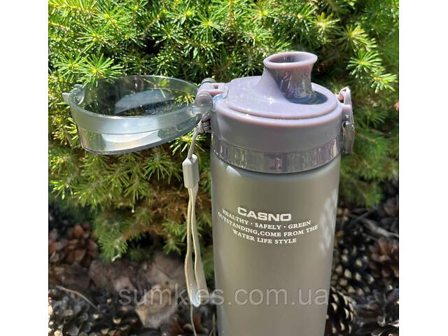 Пляшка для води CASNO 650 мл KXN-1157 Сіра - Фото 8