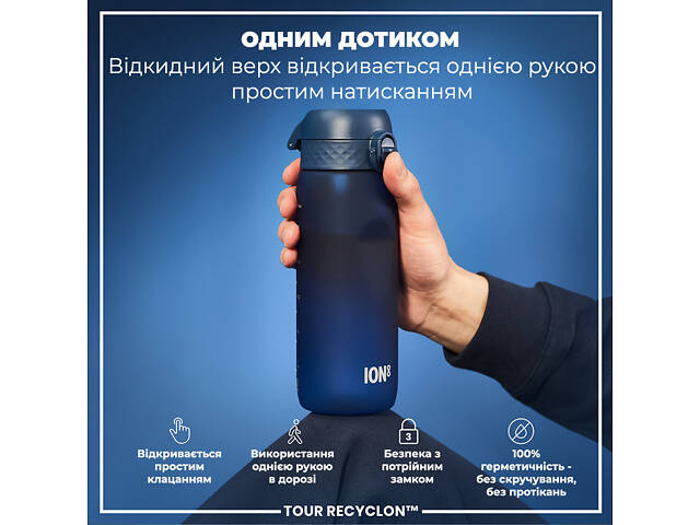 Бутылка для воды ION8 BPA Free 0.75 л Navy (I8RF750NAV) - Фото 2