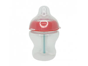 Бутылочка с индикатором температуры красная 0+