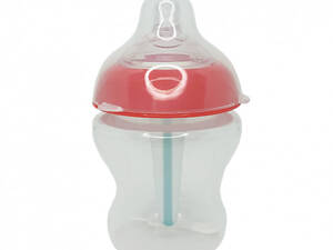 Бутылочка с индикатором температуры красная 0+