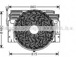 BW7517 AVA Вентилятор радіатора BMW X5 SERIES E53 (2000) X5 3.0 AVA QUALITY COOLING BW7517 на BMW X5 (E53)