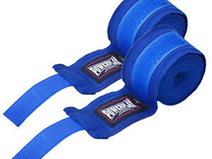 Бинти для боксу PowerPlay 3047 Сині Lycra (спандекс) (4,5м)