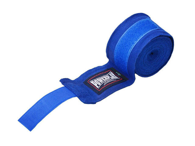 Бинти для боксу PowerPlay 3047 Сині Lycra (спандекс) (4,5м) - Фото 5