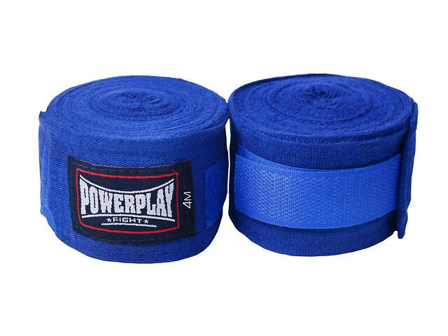 Бинти для боксу PowerPlay 3047 Сині Lycra (спандекс) (4,5м) - Фото 7