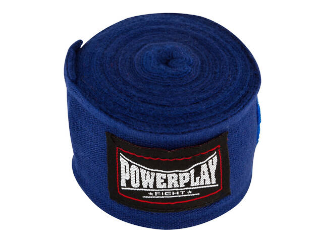 Бинти для боксу PowerPlay 3047 Сині Lycra (спандекс) (4,5м) - Фото 10