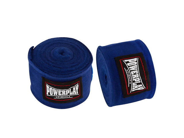 Бинти для боксу PowerPlay 3047 Сині Lycra (спандекс) (4,5м) - Фото 8