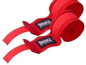 Бинти для боксу PowerPlay 3046 Червоні (4,5 м)