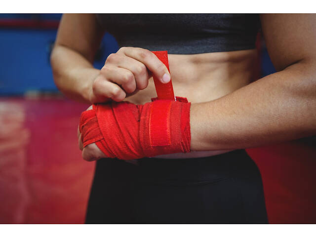 Бинти для боксу PowerPlay 3046 Червоні (4,5 м) - Фото 9