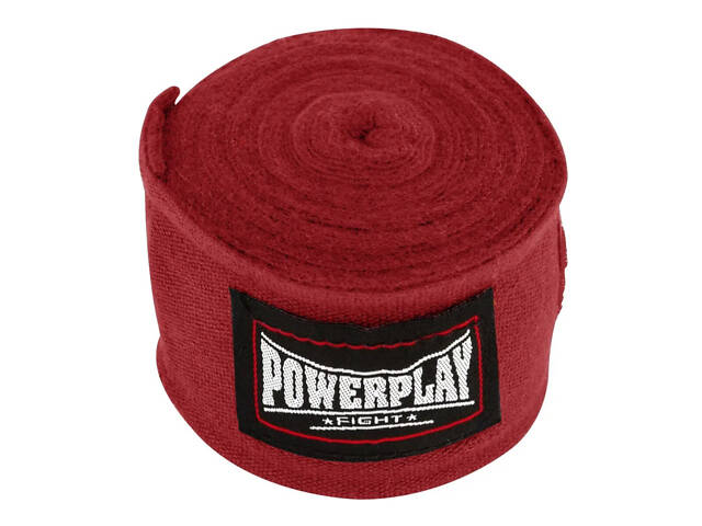 Бинти для боксу PowerPlay 3046 Червоні (4м) - Фото 3