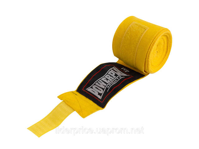 Бинти для боксу PowerPlay 3046 Жовті (4.5м), Оригінал! - Фото 2