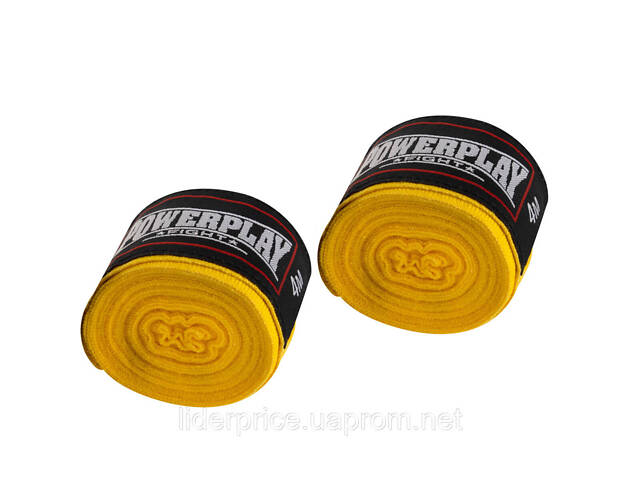 Бинти для боксу PowerPlay 3046 Жовті (4.5м), Оригінал! - Фото 5