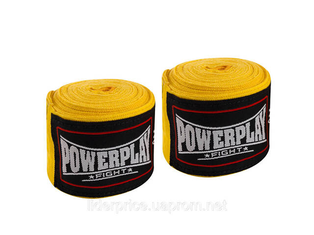 Бинти для боксу PowerPlay 3046 Жовті (4.5м), Оригінал! - Фото 6