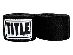 Бинти для боксу TITLE Boxing Traditional Weave 180' Black (4.5м.)