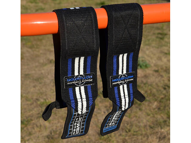 Кистьові бинти Power System PS-3500 Wrist Wraps Blue/Black - Фото 7