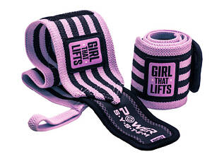 Бинти для зап'ясть (кистьові бинти) Power System PS-3510 Wrist Wraps GTL Pink