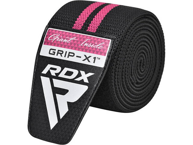 Бинти на коліна Фіксатори колінного суглоба RDX GYM KNEE WRAP R11 BLACK/PINK - Фото 6