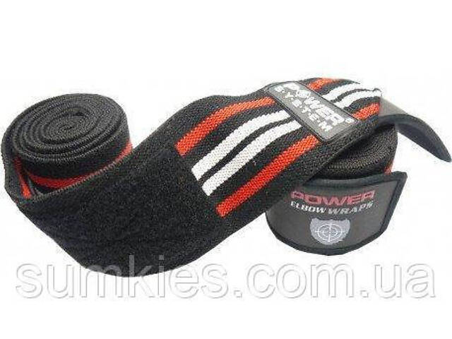 Бинти на коліна Power System PS-3700 Knee Wraps Red/Black (пара) - Фото 2
