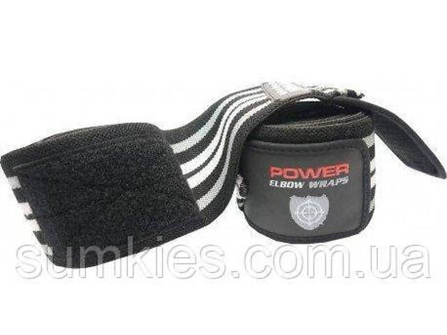 Бинти на коліна Power System PS-3700 Knee Wraps Grey/Black (пара) - Фото 2