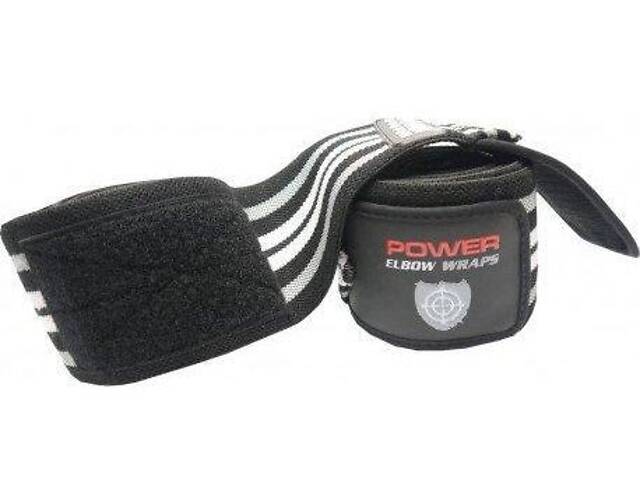 Бинти на коліна Power System PS-3700 Knee Wraps Grey/Black (пара) - Фото 2