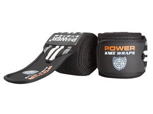 Бинти на коліна Power System PS-3700 Knee Wraps Grey/Black (пара)