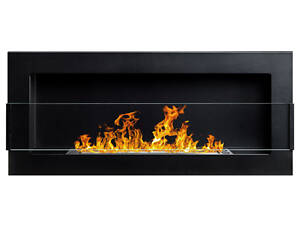 Биокамин GMT 900х400х120 BLACK MAT + СКЛО