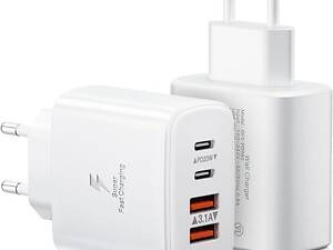 Быстрое зарядное устройство USB C, 4 порта 40 Вт USB C разъем PD+QC