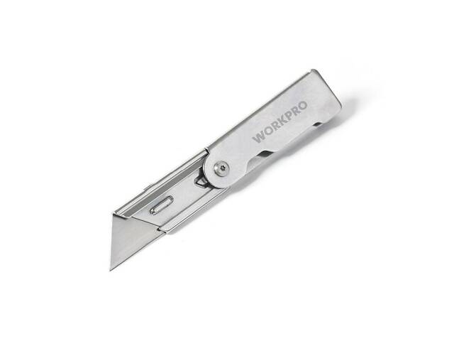 Быстросменный складной карманный нож з с лезвиями WORKPRO [W011020] - Фото 4