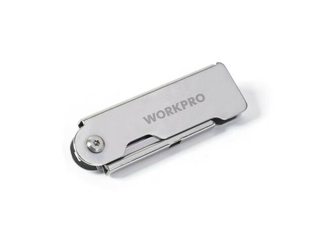 Быстросменный складной карманный нож з с лезвиями WORKPRO [W011020] - Фото 5
