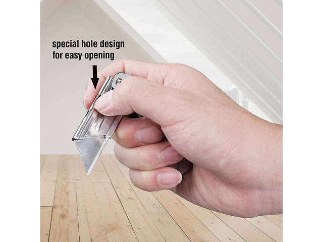 Быстросменный складной карманный нож з с лезвиями WORKPRO [W011020] - Фото 8