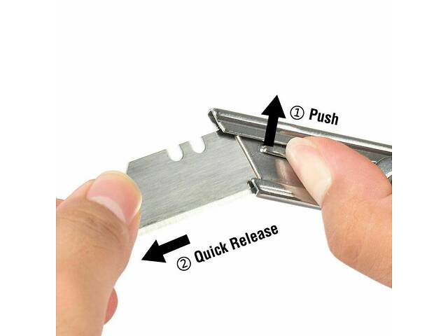 Быстросменный складной карманный нож з с лезвиями WORKPRO [W011020] - Фото 10