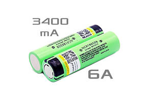 Акумулятор 18650 LiitoKala Lii-34B NCR18650B 3400mAh 6A Li-Ion плоский контакт