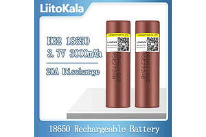 Високотоковий Акумулятор LiitoKala HG2 18650 3000mAh 20A Li-Ion