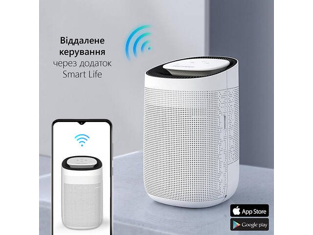 Побутовий осушувач-очищувач повітря з резервуаром для збору води 1 л, HEPA-фільтром та Wi-Fi керуванням - Фото 7