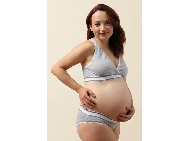 Бюстгальтер-топ для вагітних і годування Znana Mama Comfort L Сірий (ZN-U24-SIR-L) - Фото 5