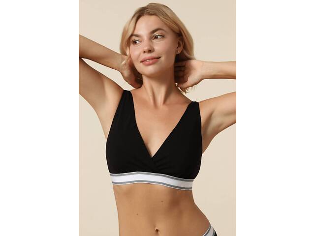 Бюстгальтер-топ для вагітних і годування Znana Mama Comfort M Чорний (ZN-U24-BLC-M) - Фото 1