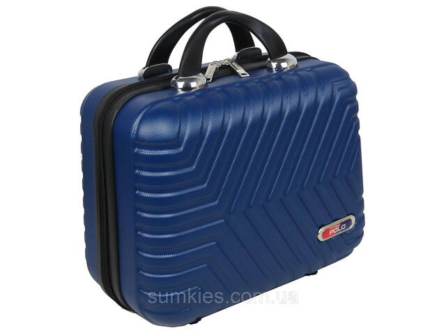 Б'юті-кейс дорожній з ABS 14L GD Polo синій - Фото 2