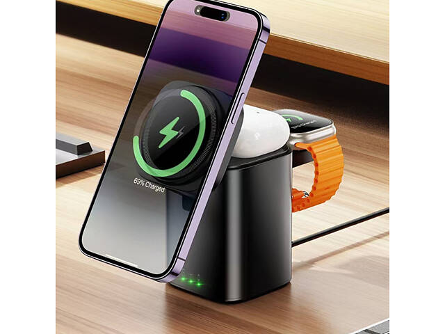 БЗП Hoco CQ20 Clever 3in1 15W Black - Фото 5