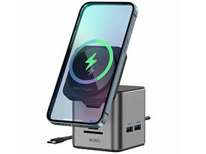 БЗП + HUB WIWU Wi-W025 Cube 9in1 USB-C Gray