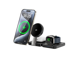 БЗУ WIWU Wi-W028 QI2 3 in 1 wireless charger Black
