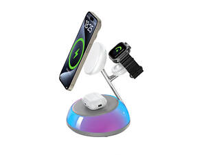 БЗП WIWU Wi-W036 Aurora 3 in 1 wireless charger White