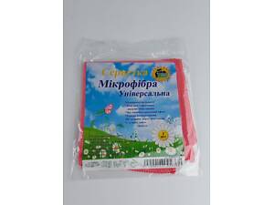 Cалфетка Микрофибра универсальная 30*30 красная Супер Торба (1 шт)
