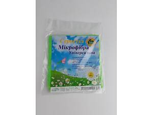 Cалфетка Микрофибра универсальная 30*30 зеленая Супер Торба (1 шт)