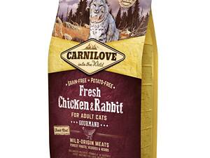 Carnilove Корм для кошек Carnilove Fresh Chicken & Rabbit 2 кг, з куркою та кроликом.