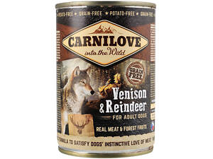 Carnilove Влажный корм Carnilove Venison & Reindeer для собак, мясо северного оленя, 400 г