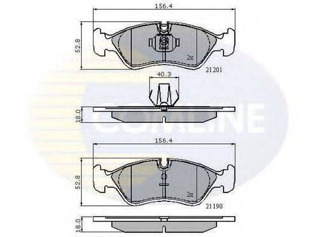 CBP01007 Comline - Тормозные колодки для дисков COMLINE CBP01007 на OPEL KADETT E Наклонная задняя часть (33_, 34_, 43_,