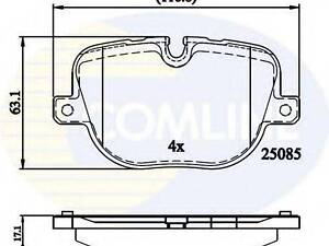 CBP02212 Comline - Гальмівні колодки до дисків COMLINE CBP02212 на LAND ROVER RANGE ROVER Mk III (LM)