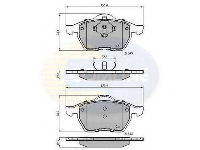 CBP0715 Comline - Тормозные колодки для дисков COMLINE CBP0715 на VW SHARAN (7M8, 7M9, 7M6)