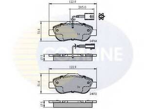 CBP11600 Comline - Гальмівні колодки до дисків COMLINE CBP11600 на FIAT 500 (312)