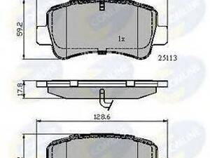 CBP12105 Comline - Гальмівні колодки до дисків COMLINE CBP12105 на VAUXHALL MOVANO Mk II (B) Chassis/Cab